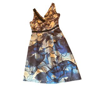 Moulinette Soeurs Womens Floral Sleeveless Cotton Dress Size 6 Blue & Purple